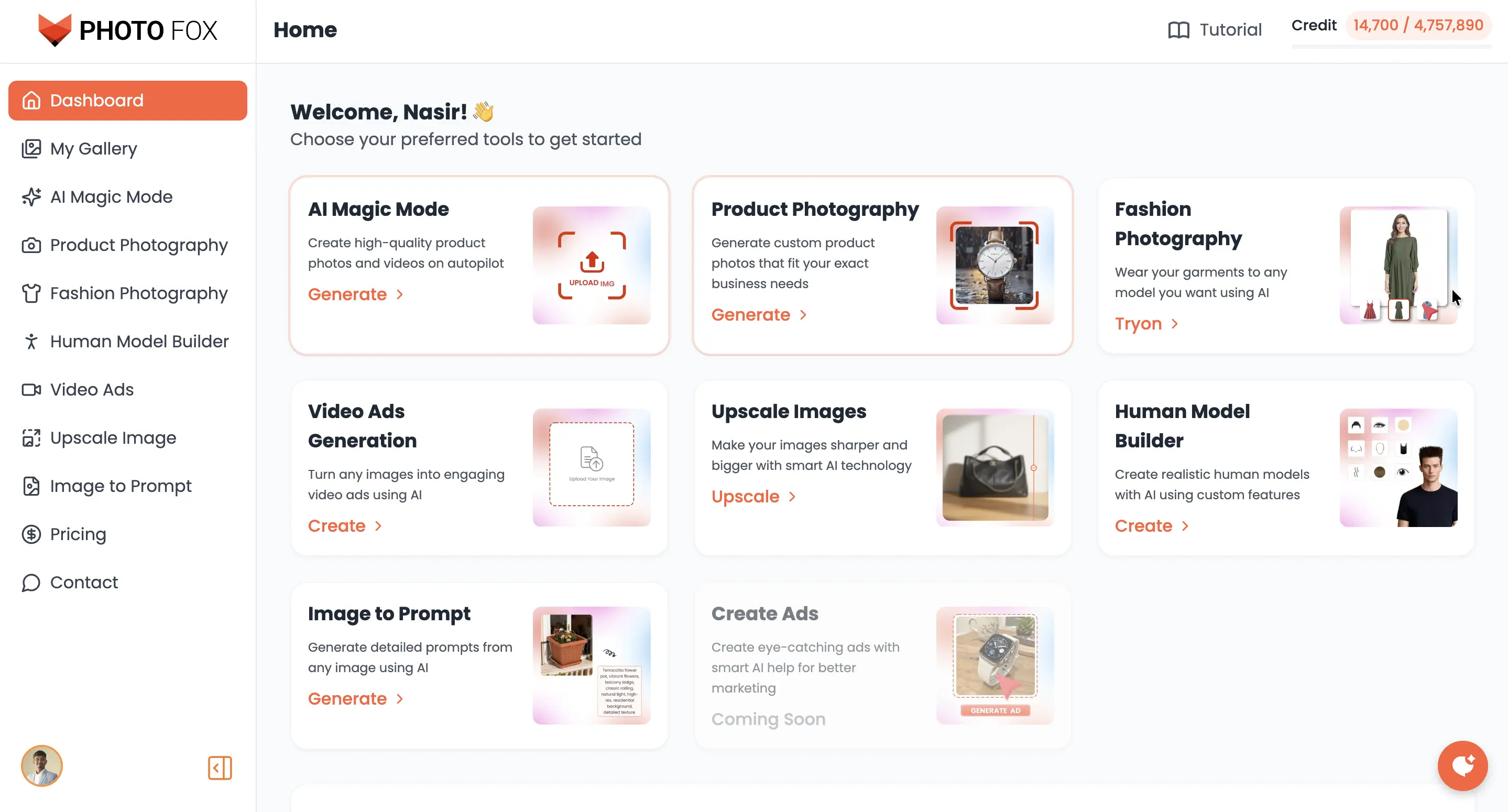 Chitron AI powering PhotoFox — a raw product snapshot transformed into a styled studio shoot