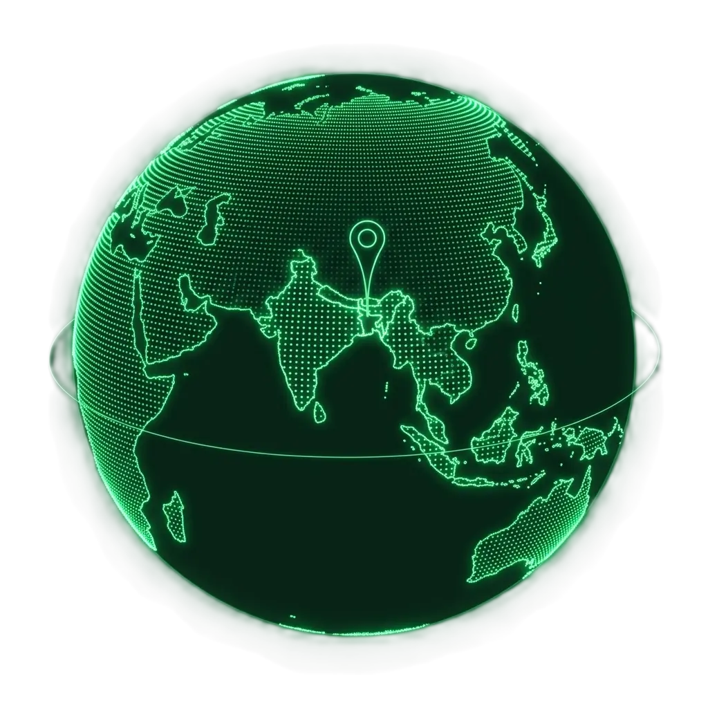 Dotted Globe Graphic