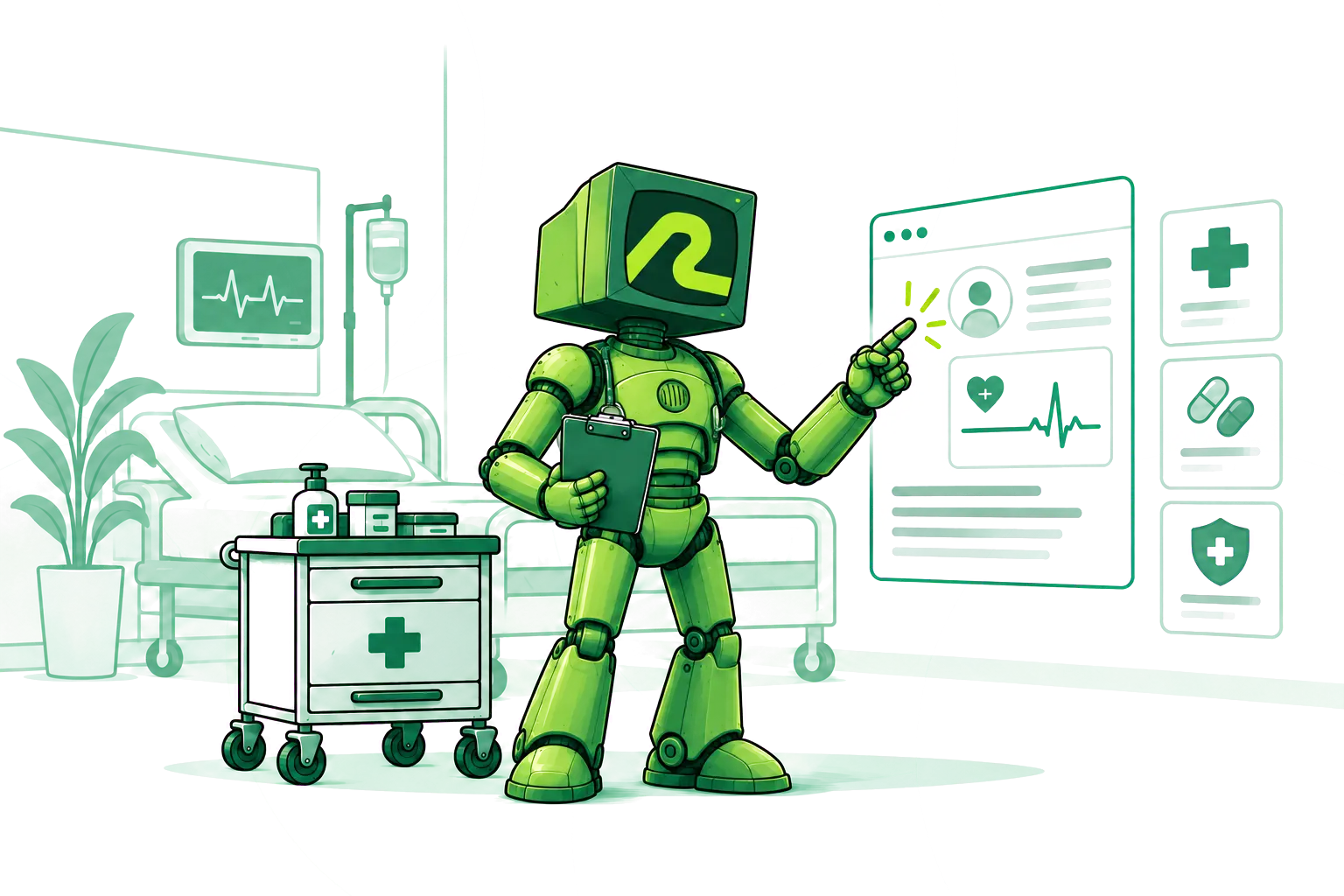 AI Solutions for Healthcare & Life Sciences Mascot