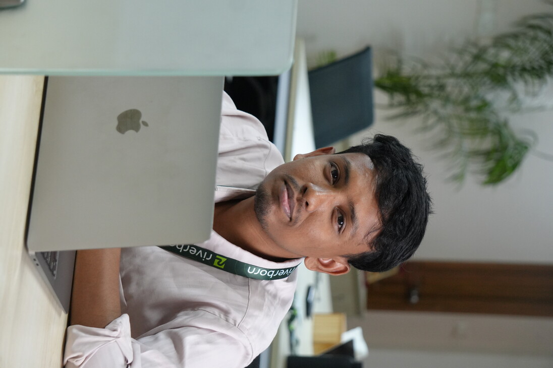 Mahmudul at His Desk